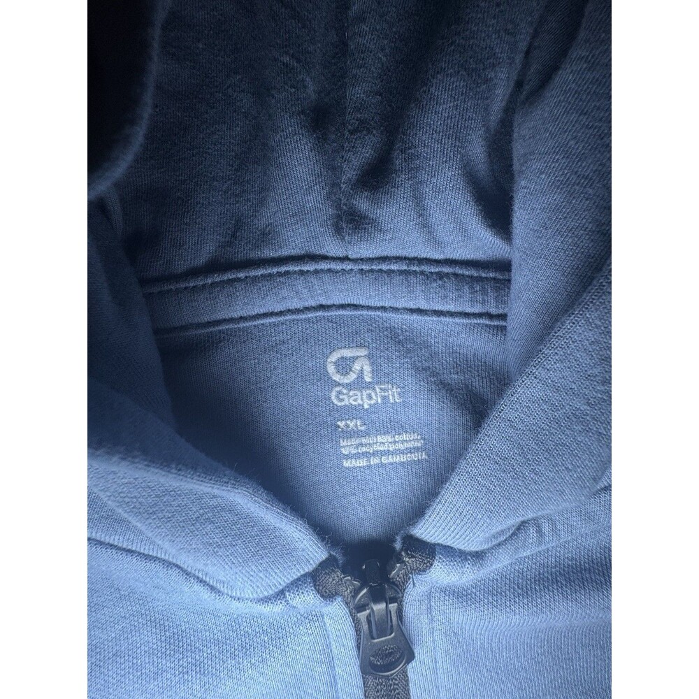 GAP GapFit Performance Zip Hoodie Sport Running Hooded Size XXL Fits Small - Picture 2 of 5